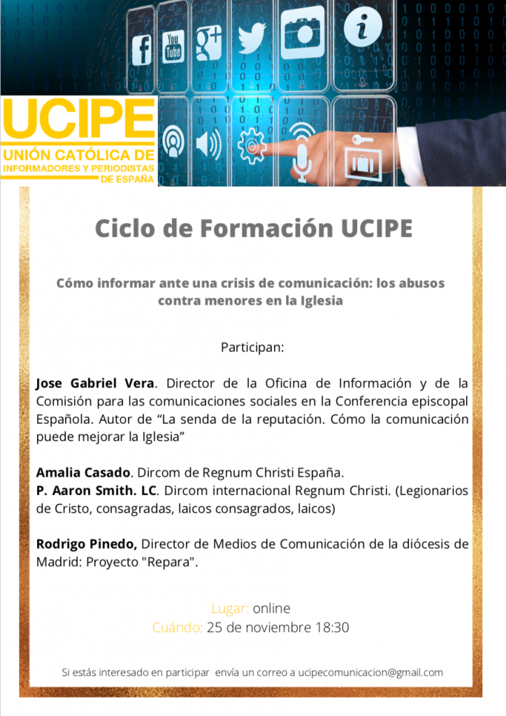 UCIPE pone en marcha el ciclo formativo para comunicadores, informadores y periodistas “Cómo informar ante los nuevos retos de la sociedad digital en la era de la posverdad”